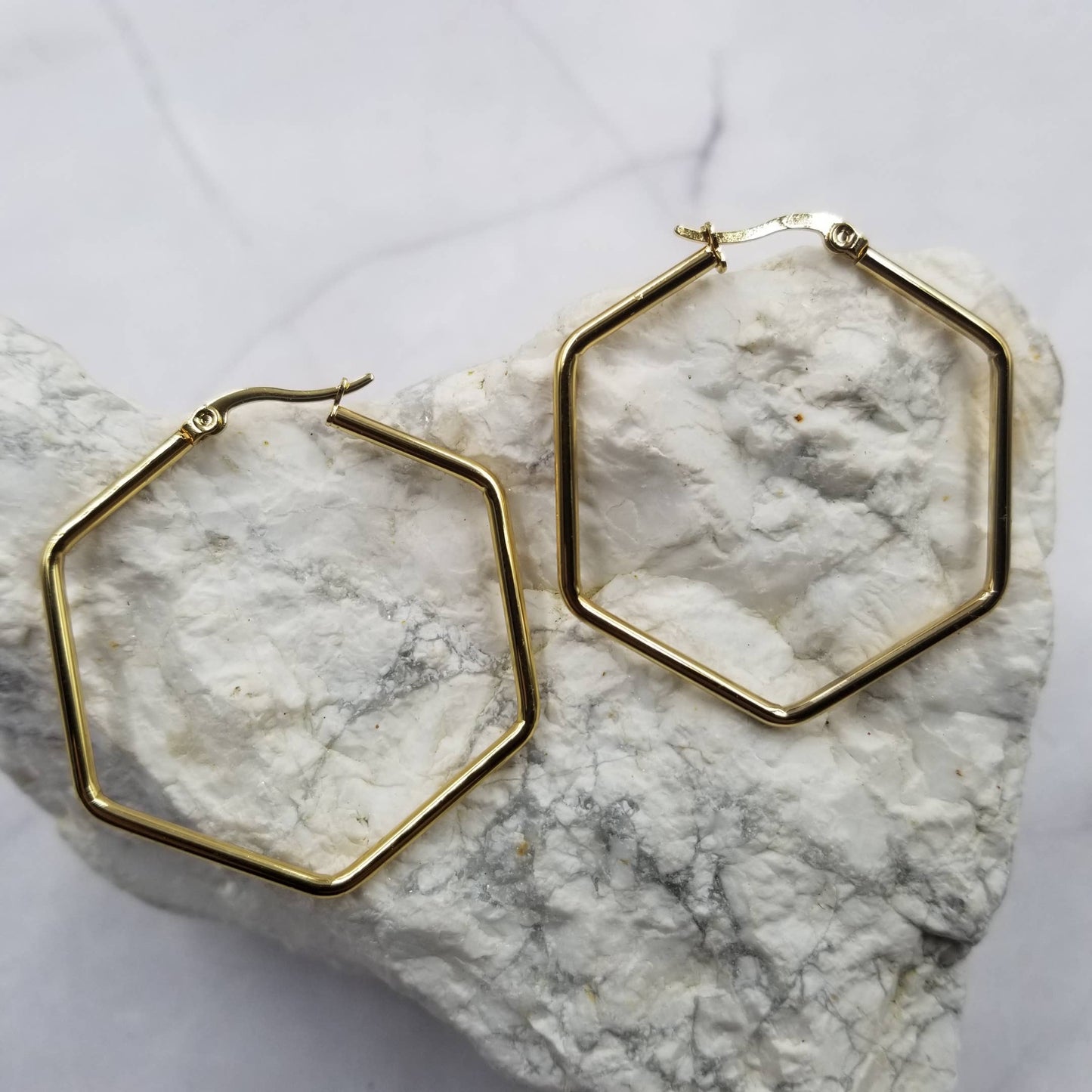 The Golden Hex Statement Earrings