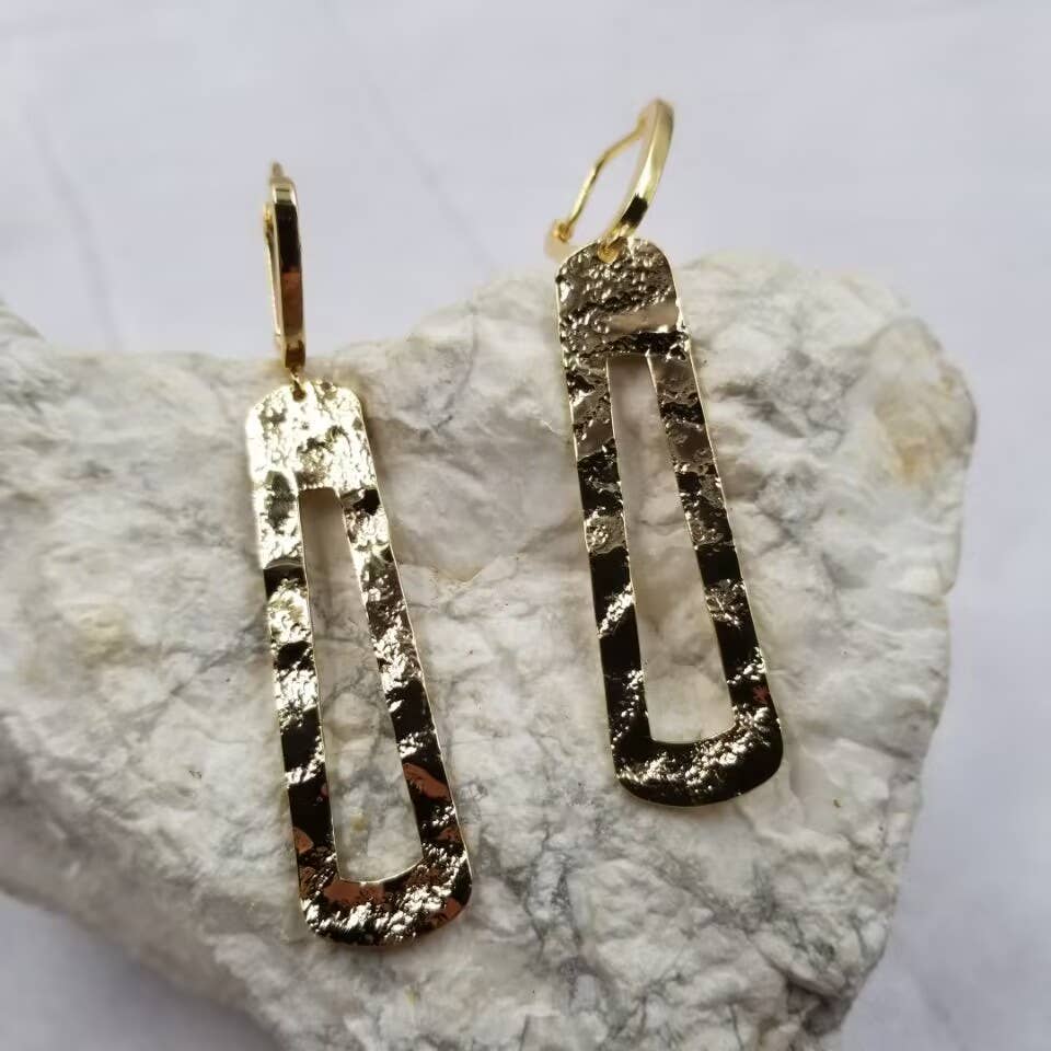 The Golden Geometry Earrings