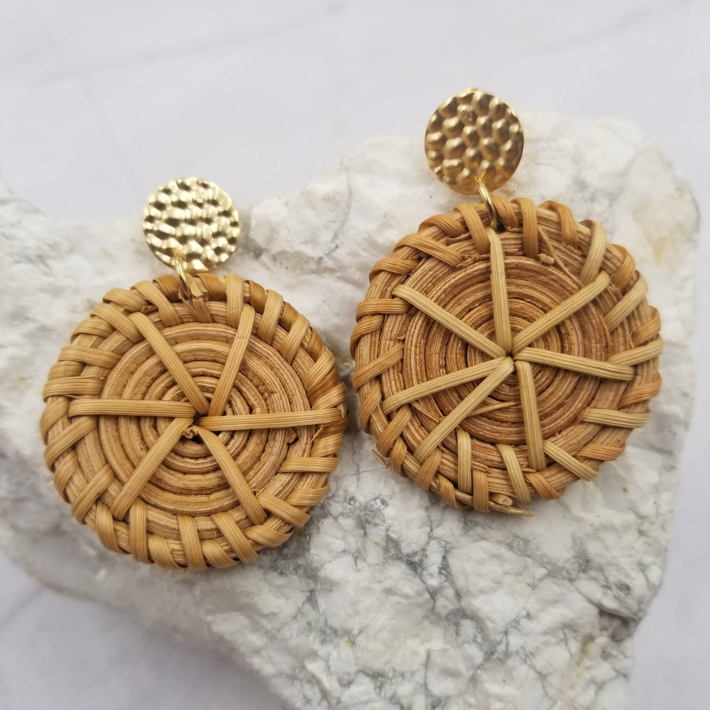 The Boho Breeze Rattan Earrings