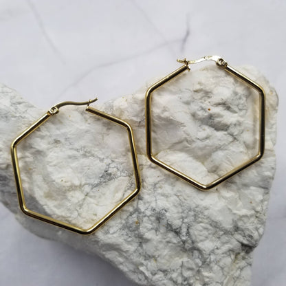 The Golden Hex Statement Earrings