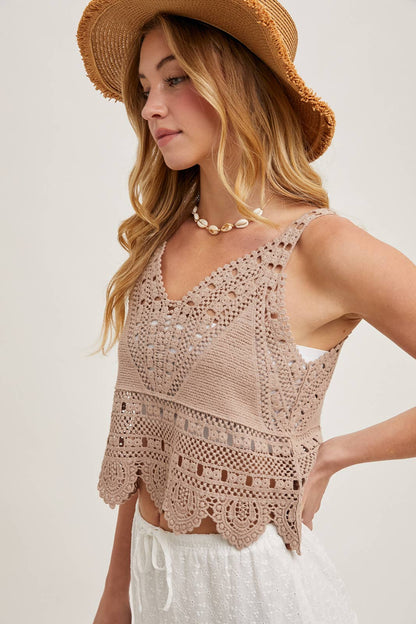 Coastal Muse Crochet Tank