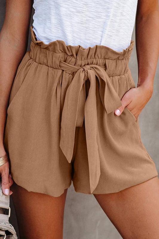 Relaxed Chic Paper Bag Waist Shorts